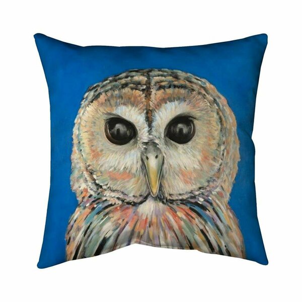 Fondo 20 x 20 in. Colorful Spotted Owl-Double Sided Print Indoor Pillow FO2791478